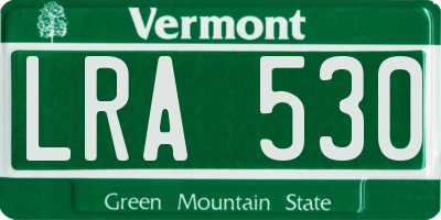 VT license plate LRA530