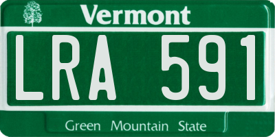 VT license plate LRA591
