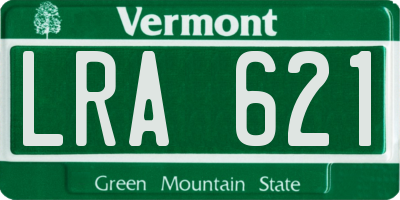 VT license plate LRA621