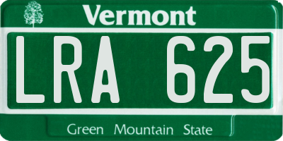 VT license plate LRA625
