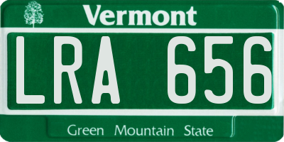 VT license plate LRA656