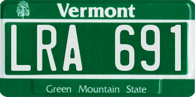 VT license plate LRA691