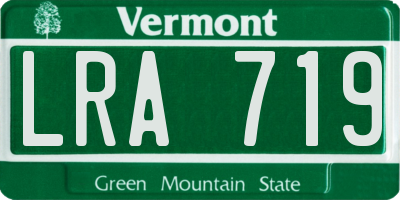 VT license plate LRA719