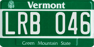 VT license plate LRB046