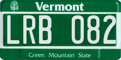 VT license plate LRB082