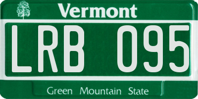VT license plate LRB095