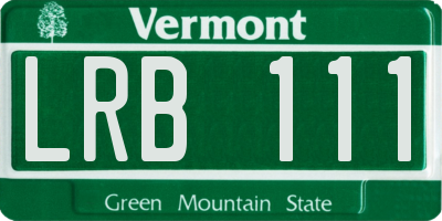 VT license plate LRB111