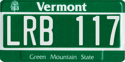 VT license plate LRB117