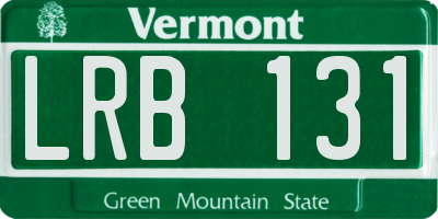 VT license plate LRB131