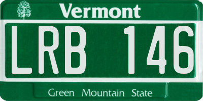 VT license plate LRB146