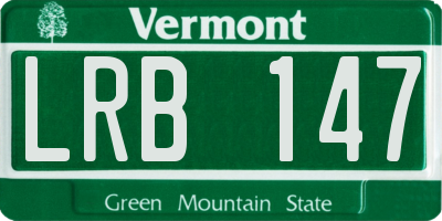 VT license plate LRB147