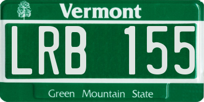 VT license plate LRB155