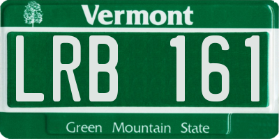 VT license plate LRB161