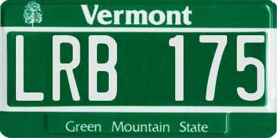 VT license plate LRB175