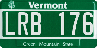VT license plate LRB176