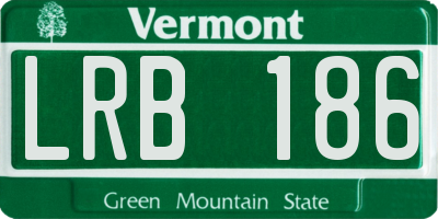 VT license plate LRB186