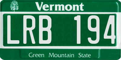 VT license plate LRB194