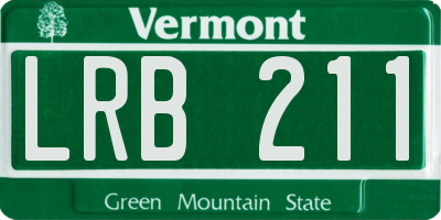 VT license plate LRB211