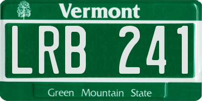 VT license plate LRB241