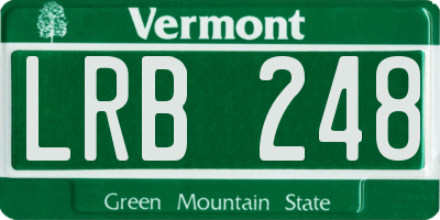VT license plate LRB248