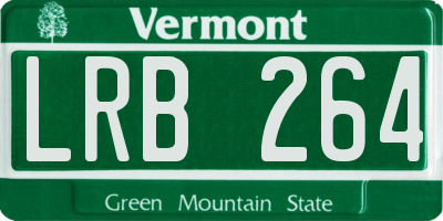 VT license plate LRB264