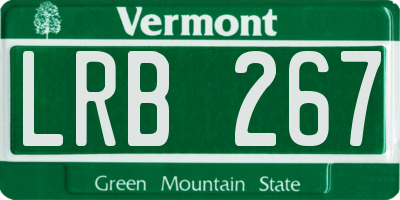 VT license plate LRB267