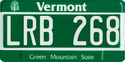 VT license plate LRB268