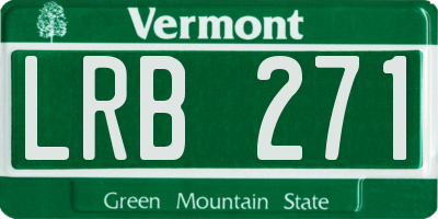 VT license plate LRB271