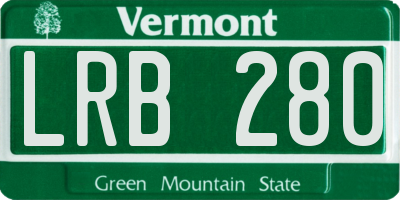 VT license plate LRB280