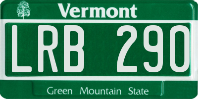 VT license plate LRB290