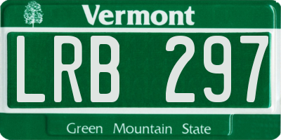 VT license plate LRB297