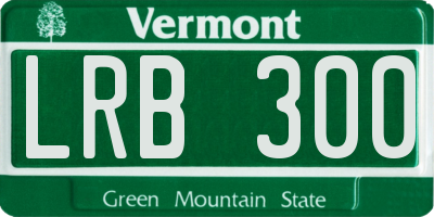 VT license plate LRB300