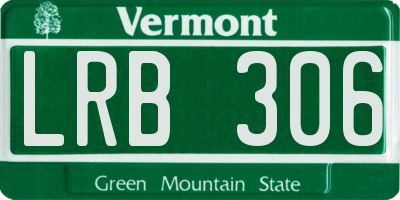 VT license plate LRB306
