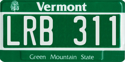 VT license plate LRB311
