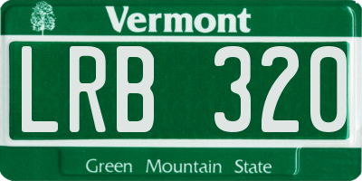 VT license plate LRB320