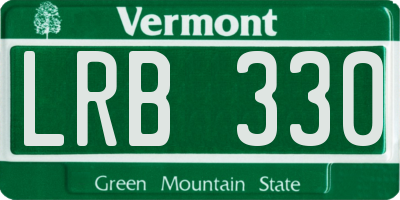 VT license plate LRB330