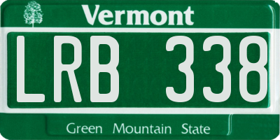 VT license plate LRB338