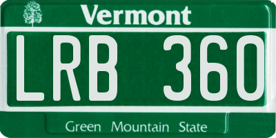 VT license plate LRB360