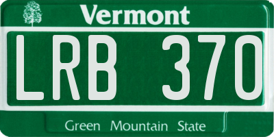 VT license plate LRB370