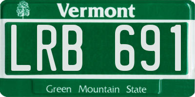 VT license plate LRB691