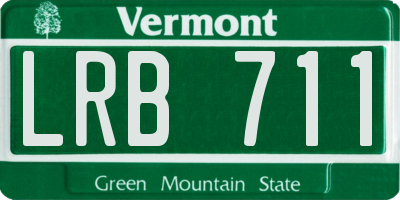 VT license plate LRB711