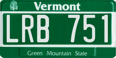VT license plate LRB751