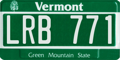 VT license plate LRB771