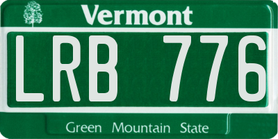 VT license plate LRB776