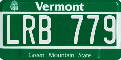 VT license plate LRB779