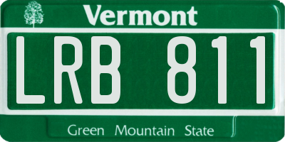 VT license plate LRB811
