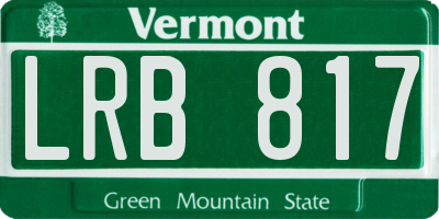 VT license plate LRB817