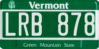 VT license plate LRB878