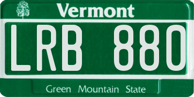 VT license plate LRB880