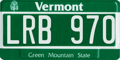 VT license plate LRB970